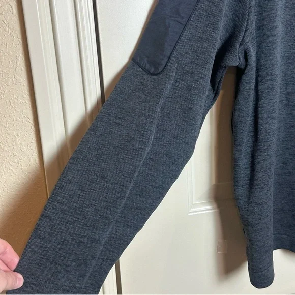 GREG NORMAN Gray Heather Men's M Pullover Sweater 1/4 Button Pocket Golf Fleece - Picture 15 of 16